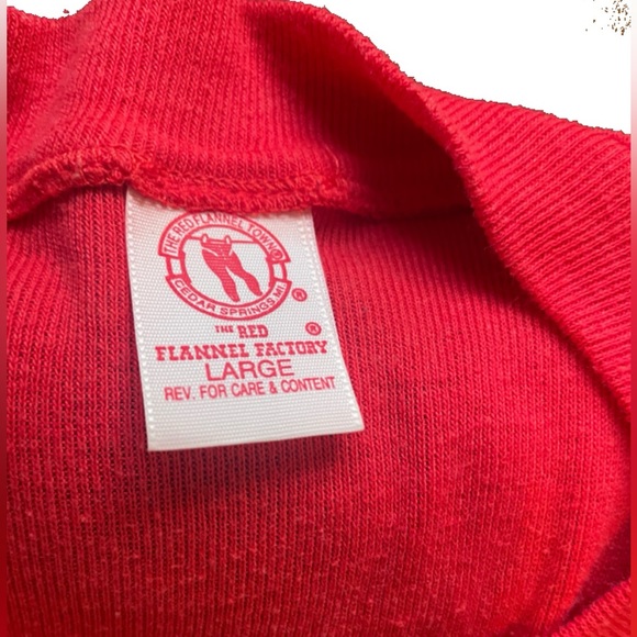 EUC.Men’s Red “Flannel” Long Johns. Size Large. Fits like a men's sized t-shirt. - Picture 5 of 6